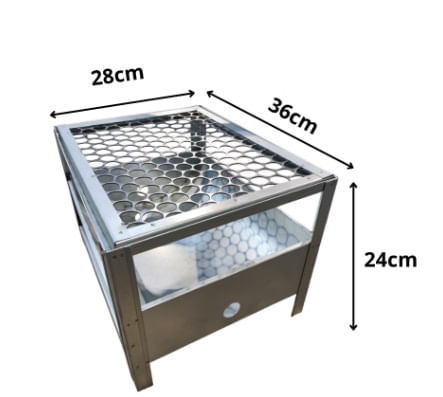 Churrasqueira em Aço Galvanizado Grelha Removível Queiroz - Imagem 3