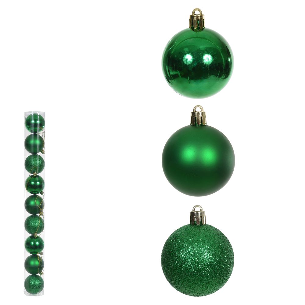 Bola Misto Tubo com 9 Unidades 6cm Verde Flor Arte