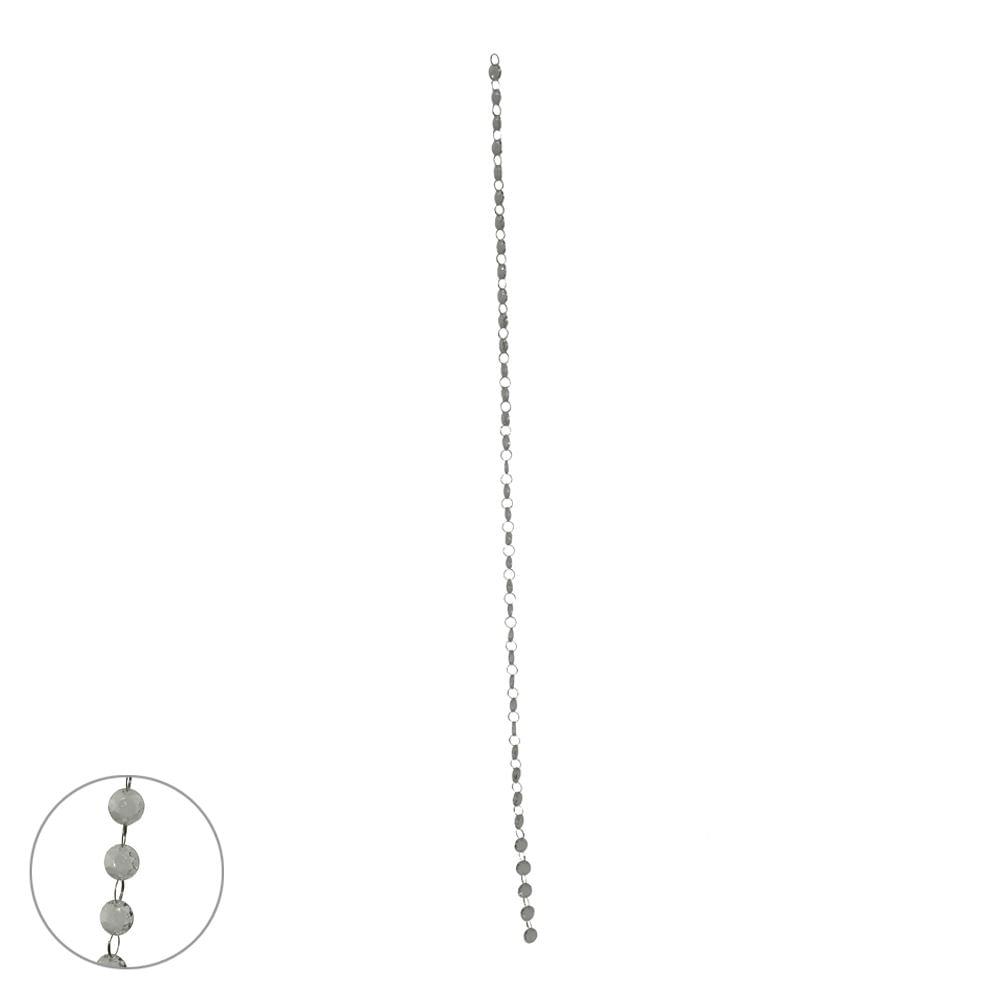 Enfeite de Pingente Cristal 1M Transparente Flor Arte