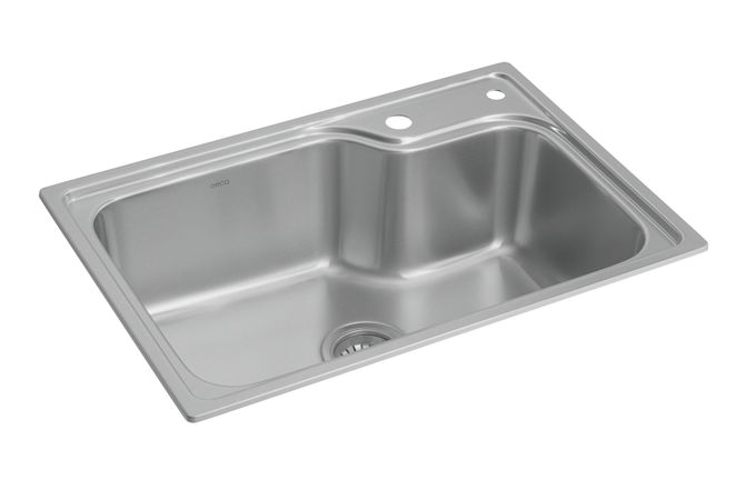 Cuba Cozinha Retangular 60x40cm Inox com Deck Facile Deca - Imagem 2