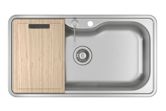 Cuba Retangular 80x40cm Inox com Deck e Acessórios Facile Deca