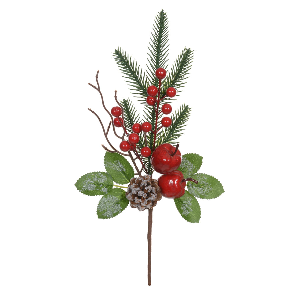 Haste Berry Pinha 37cm Verde Flor Arte