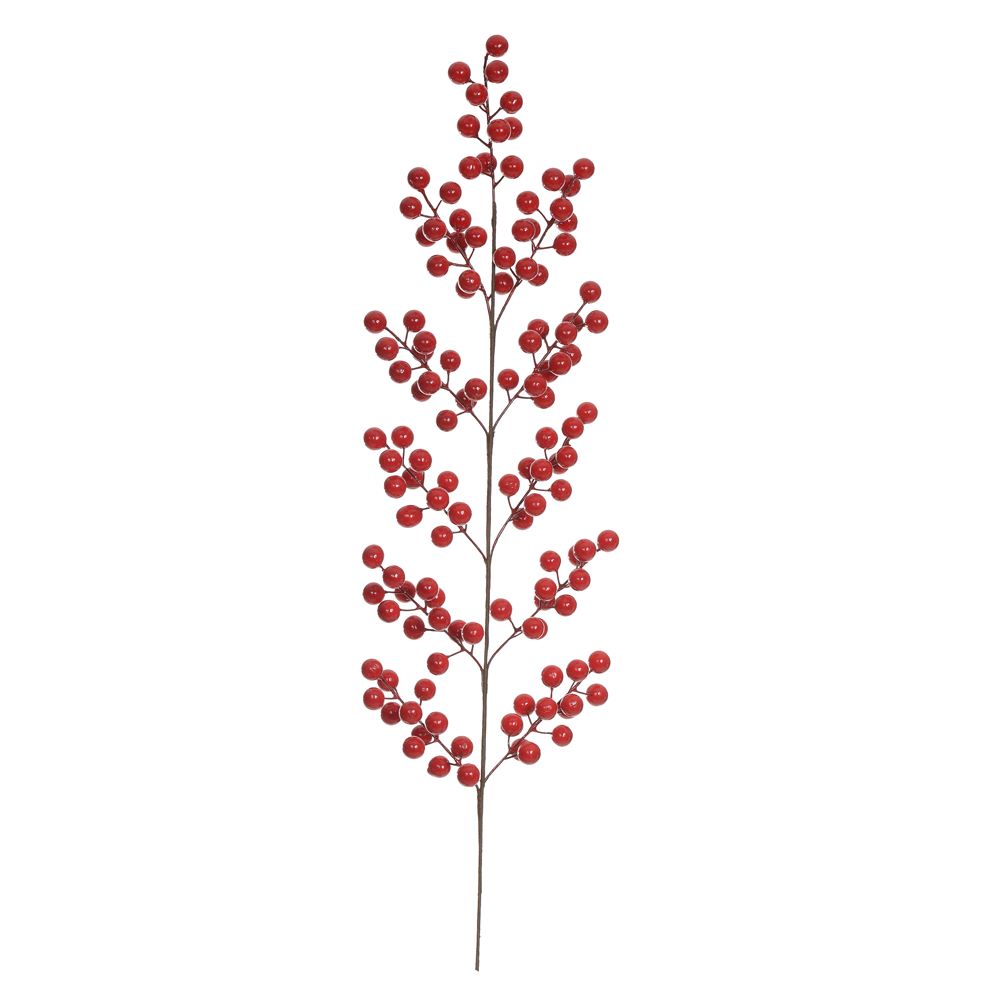 Galho Berry Natal 87cm Vermelho Flor Arte
