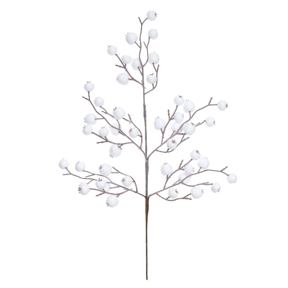 Haste Roma Natal 49cm Branco Flor Arte