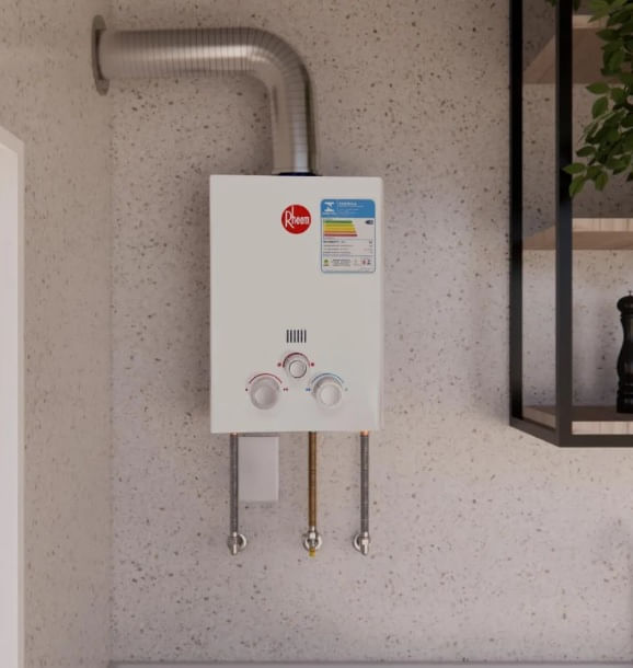 Aquecedor a Gás 7 Litros Exaustão Natural GN Branco Rheem - Imagem 3