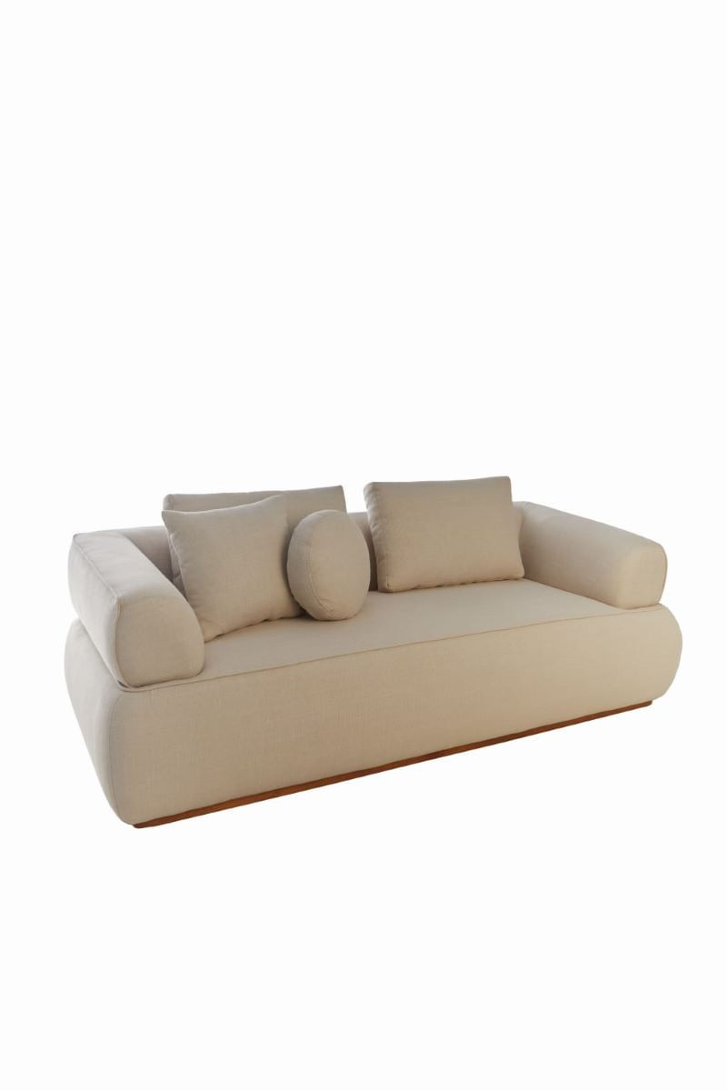 Sofá 955 3 Lugares Cancun Andorra Pé Imbuia mel Rondomóveis - Imagem 2