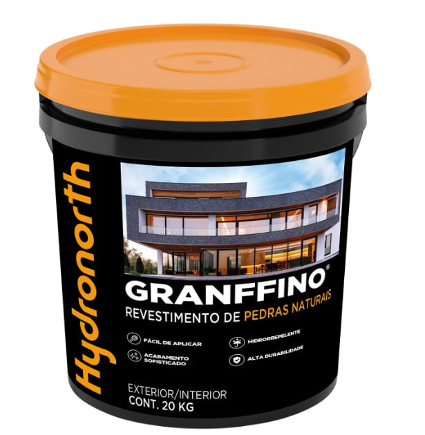 Revestimento de Pedras Naturais Granffino 20kg Cinza Escuro Hydronorth