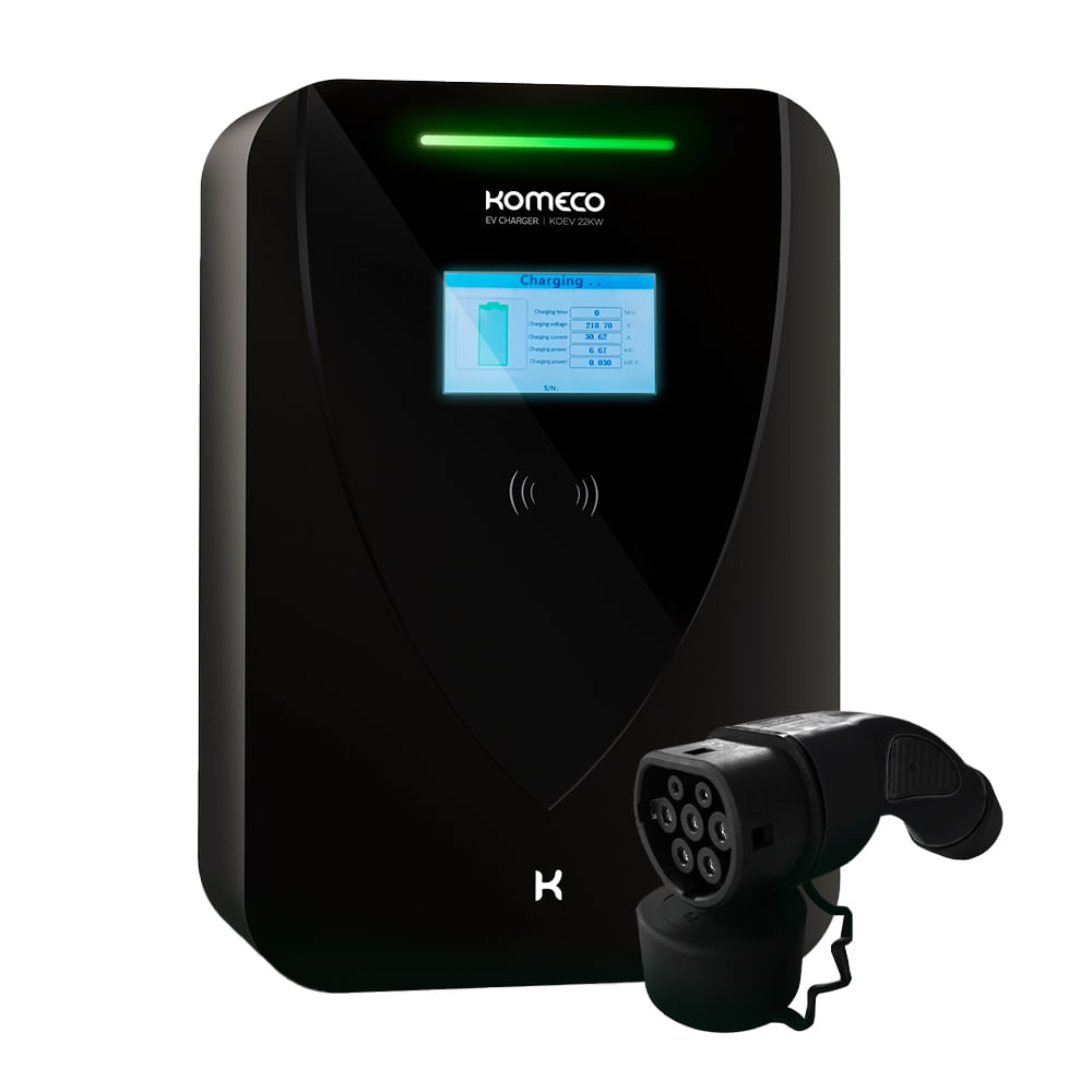 Carregador para Carro Elétrico 22KW 380V Preto Komeco