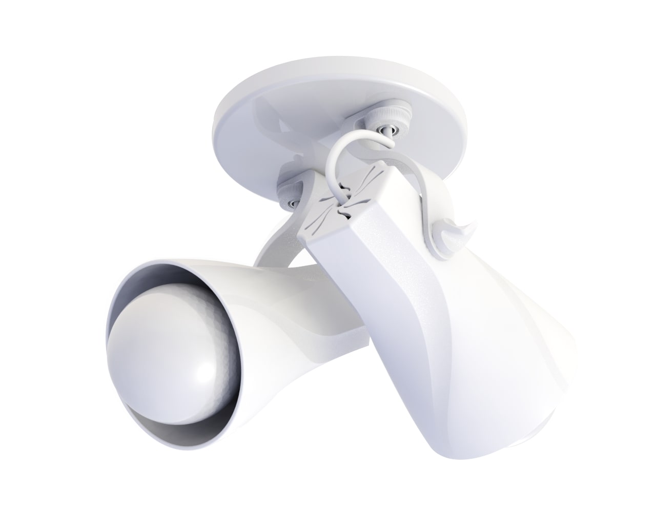 Spot de Sobrepor Wave 2xE27 Branco Viena Luz