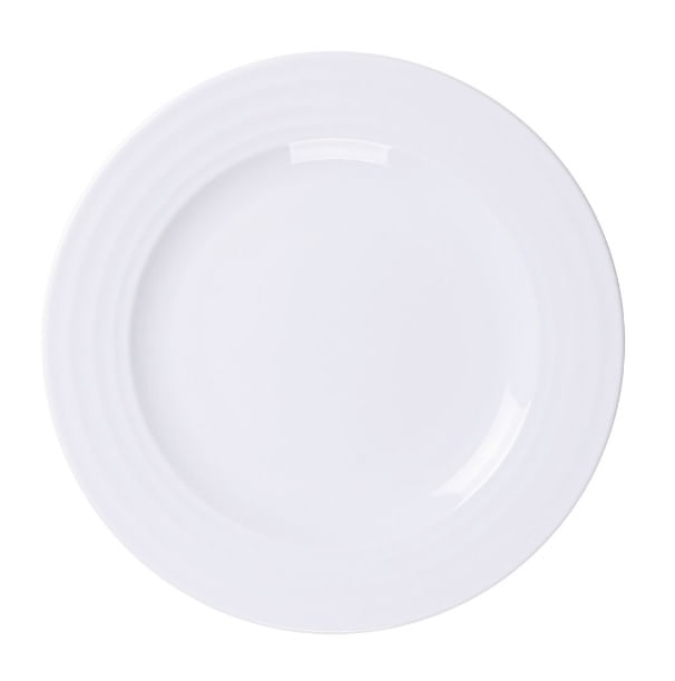 Prato Raso Vibrare Porcelana Branco 27cm Tramontina