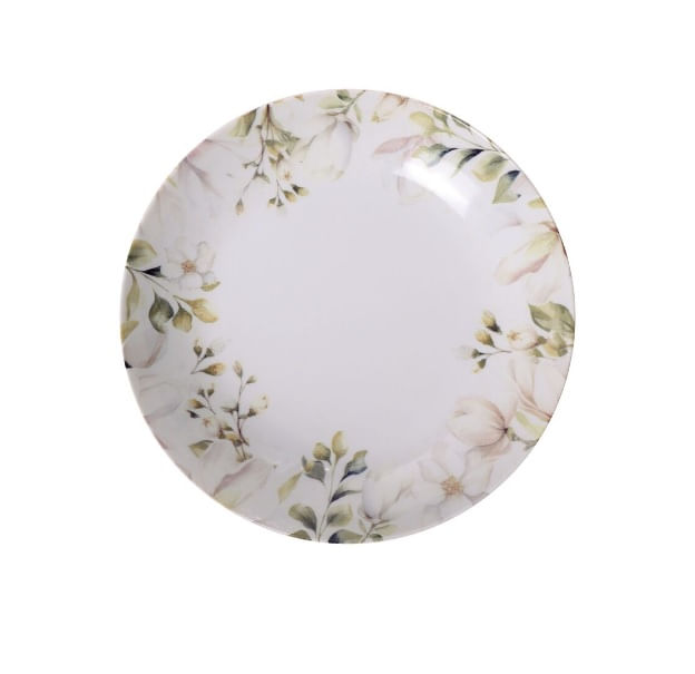 Prato Fundo Magnólia Porcelana Decorado 22cm Tramontina