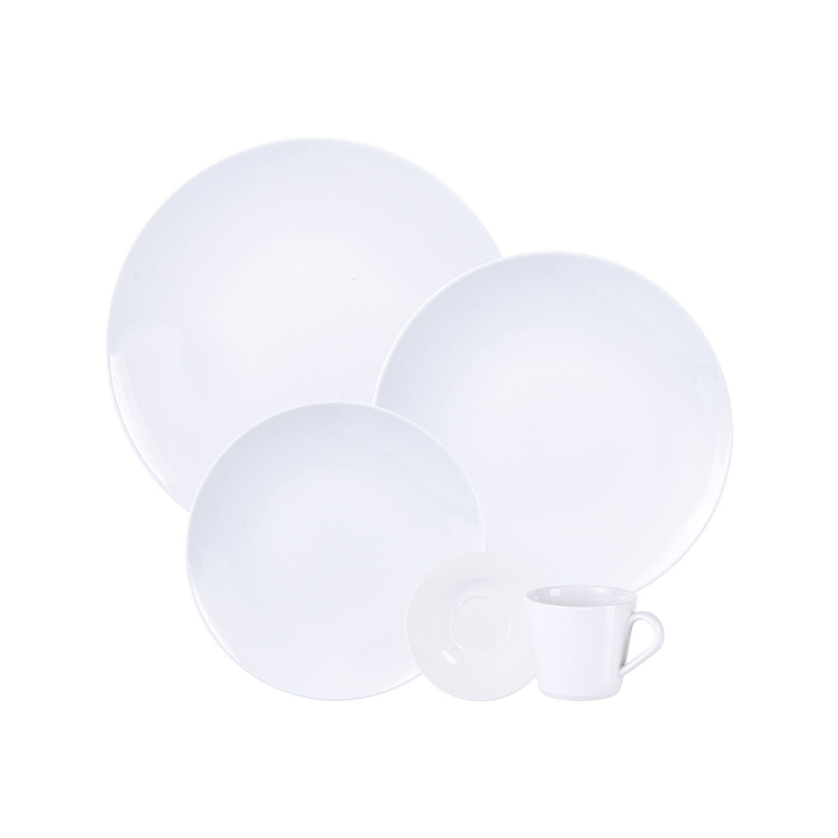 Aparelho de Jantar Leonora Porcelana Branco 20 Peças Tramontina