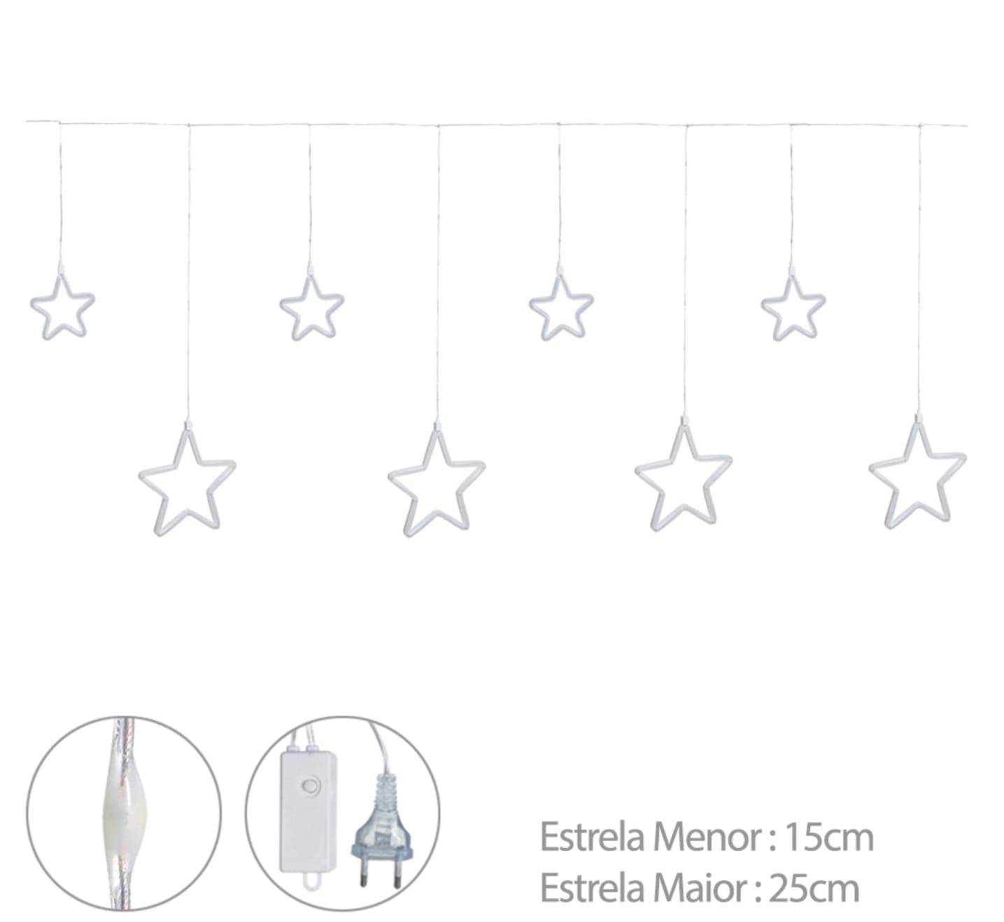 Cortina 816 Led Memoriza Função Macho Fêmea Bivolt Flor Arte