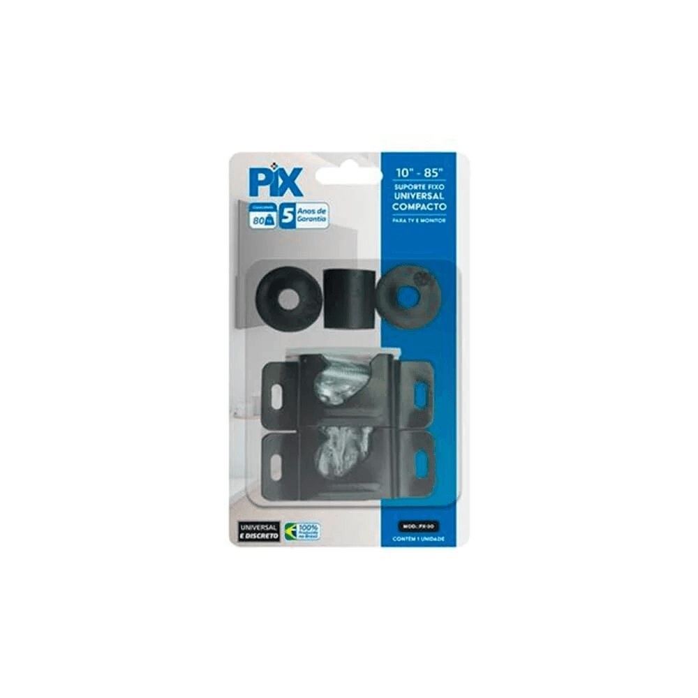 Suporte TV Fixo Universal 10" a 85" Compacto PX30 Preto Pix - Imagem 2