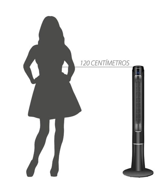 Ventilador de Torre Sky 120cm Preto e Prata 127V Spirit - Imagem 6