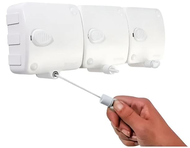 Varal Stendmax com 3 Modulo Regulável 6,0m Branco Maxeb - Imagem 2