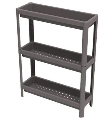 Estante Geo Linear 3 Prateleiras Cinza Organize