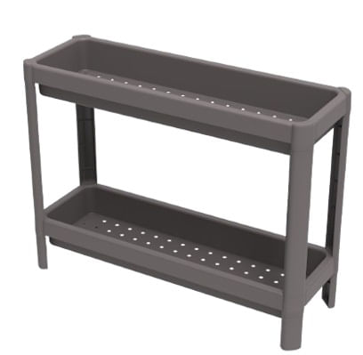 Estante Geo Linear 2 Prateleiras Cinza Organize