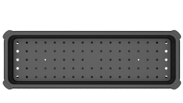 Estante Geo Linear 2 Prateleiras Cinza Organize - Imagem 2