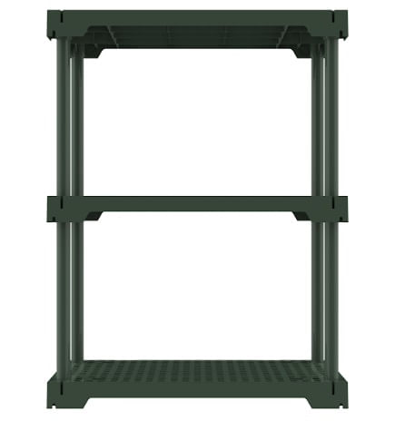 Estante Poly 3 Prateleiras Verde Alecrim Organize