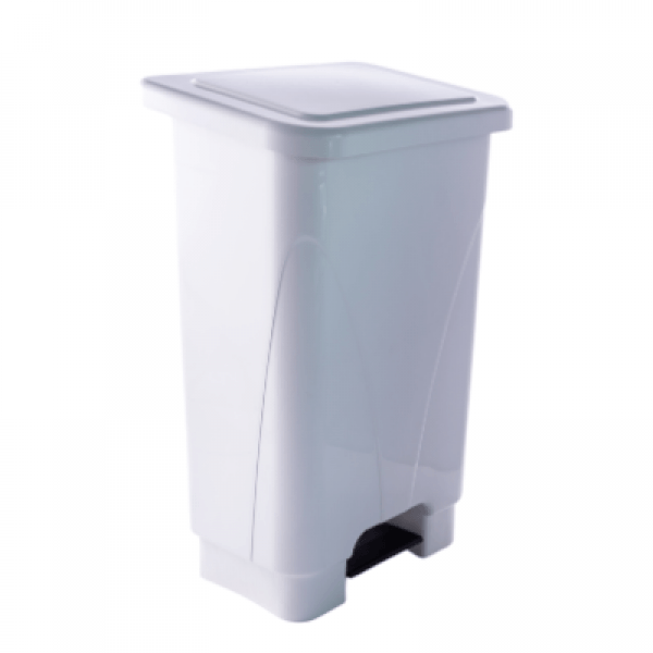 Lixeira com Pedal 100L Branca Usaplast