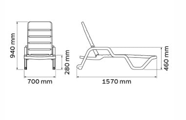 Espreguiçadeira Leblon Branca Tramontina - Imagem 6