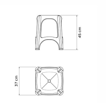 Banqueta Niterói Preta Tramontina - Imagem 2