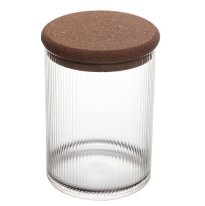 Pote de Vidro com Tampa de Rolha Essência 850ml Lyor