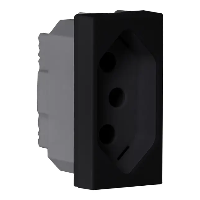 Módulo Tomada 2P+T 20A Matixgo Preto Pial