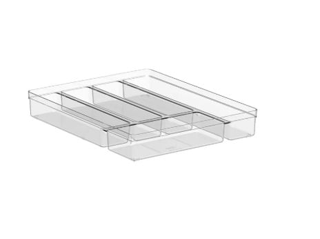 Organizador de Talheres 5 Seções Clear Martiplast
