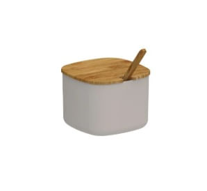 Açucareiro Lume com Tampa de Bambu Bege Fechado Martiplast