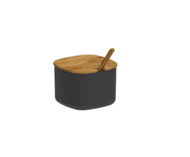 Açucareiro Lume Preto Fechado Martiplast
