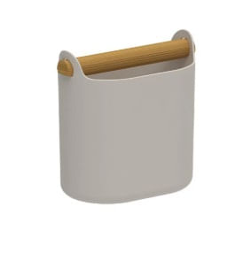 Porta Utensílios com Alça Lume Bege Fechado Martiplast