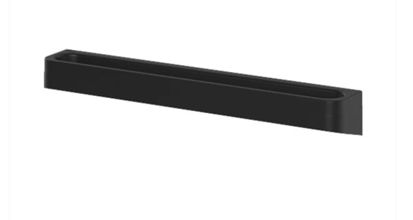 Toalheiro de Parede 55cm Eleve Preto Fechado Martiplast