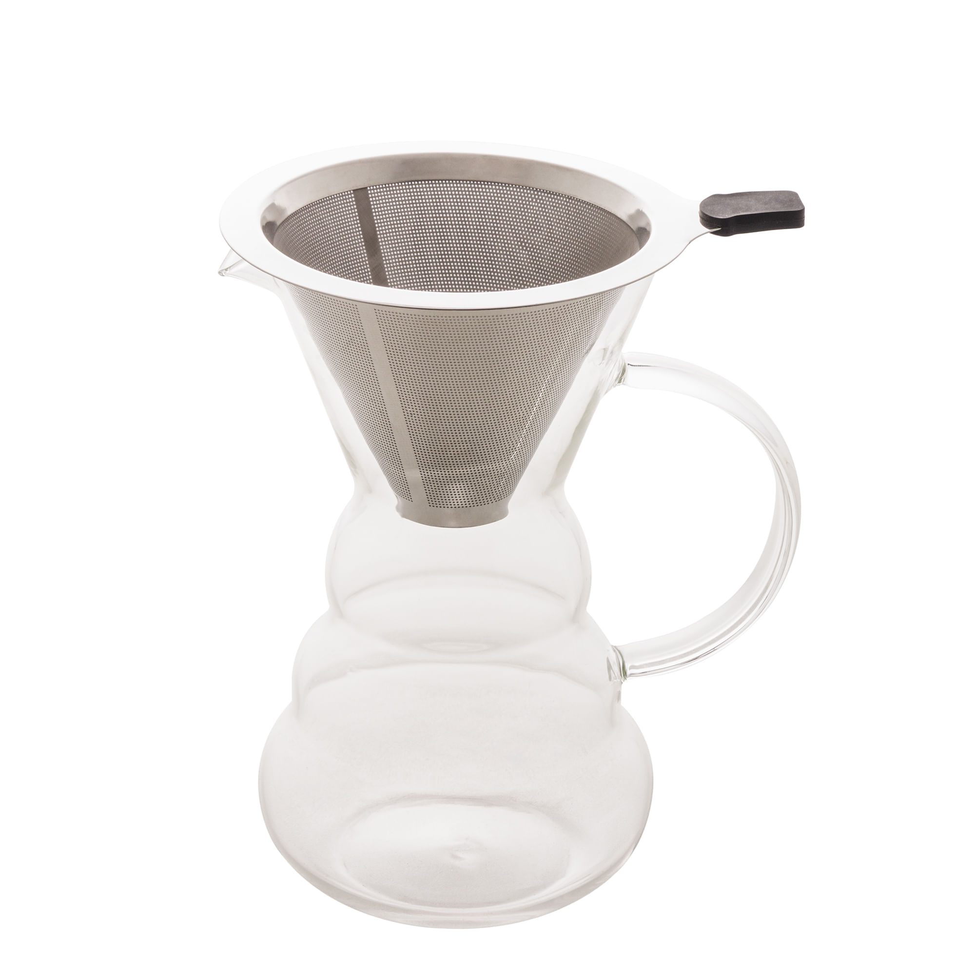Cafeteira de Vidro Borossilicato com Filtro em Inox 500ml Lyor