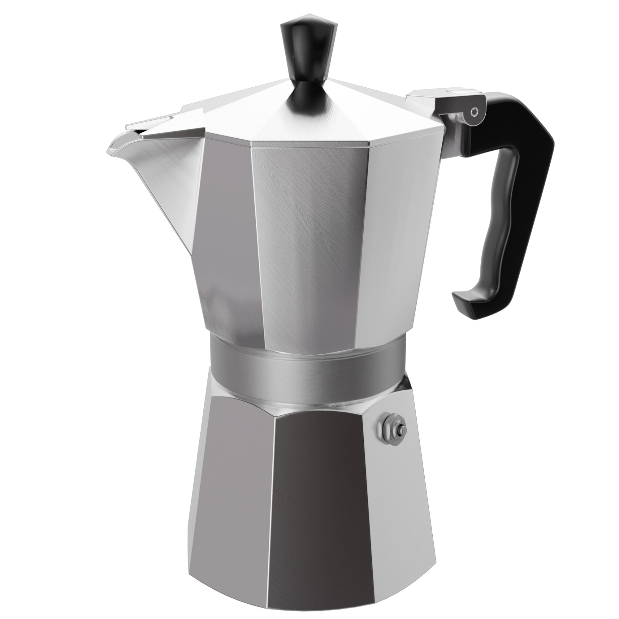 Cafeteira Italiana de Alumínio 6 Doses com Cabo em Baquelite 250ml Lyor