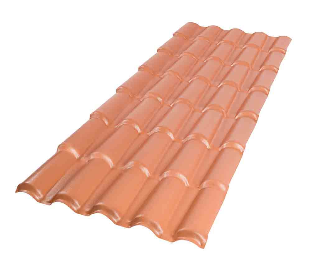 Telha Colonial  2,62x86x2cm PVC Terracota Afort