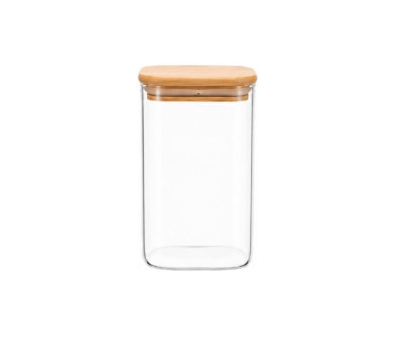 Pote de Vidro Retangular 1000ML Transparente Kobe