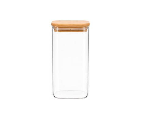 Pote de Vidro Retangular 1300ML Transparente Kobe