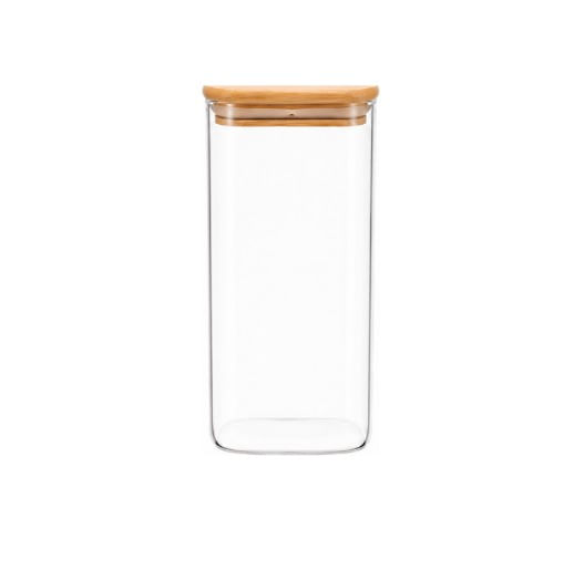 Pote de Vidro Retangular 2100ML Transparente Kobe